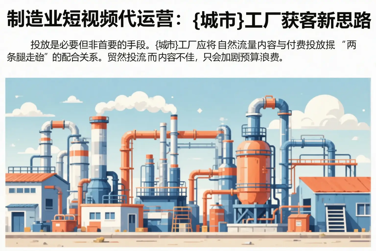 制造业短视频代运营:双桥工厂获客新思路